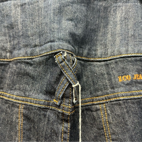 ZCO Dark Blue High Waisted Flare Jeans with Gold Buttons - Picture 11 of 13